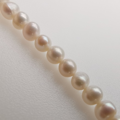 Freshwater Cultured White Near Round Pearls 6mm
