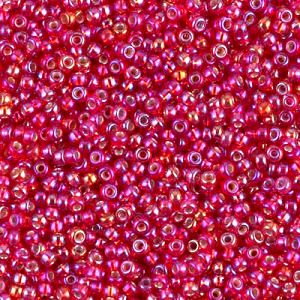 Miyuki Seed Beads - 11-91010 S/L Flame Red AB