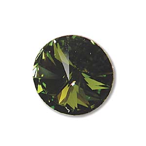 14mm Swarovski Rivoli Olivine