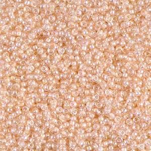 Miyuki Seed Bead - 15-9281 Pale Peach Lined Crystal AB