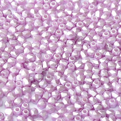 Preciosa Fire Polished Beads 2mm - Alabaster Pastel Light Rose