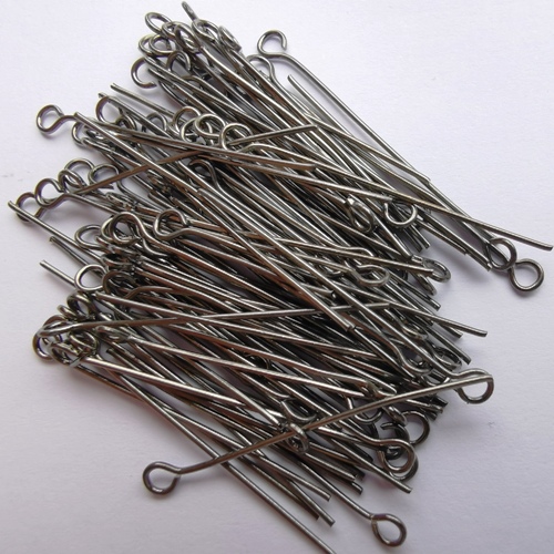 3cm-Eye Pins-Gunmetal (100pcs)