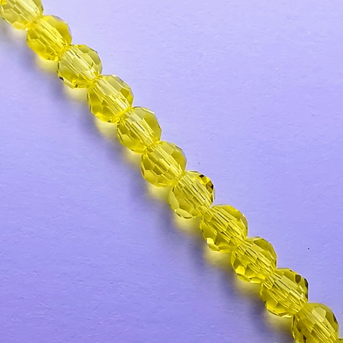 Chinese 4mm Round Crystals - Jonquil