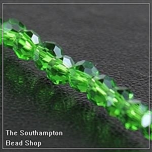 Chinese 4mm Round Crystals - Emerald