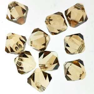 6328 Swarovski Top Drilled Bicone 8mm - Golden Shadow