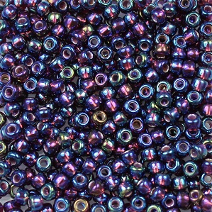 Miyuki Seed Bead - 8-91013 S/L Dark Smoky Amethyst AB