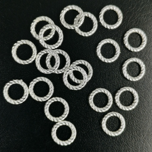 8mm Twisted Closed Rings Silver Plated