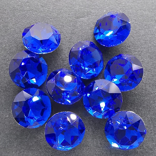 8mm Chinese Chaton-Capri Blue