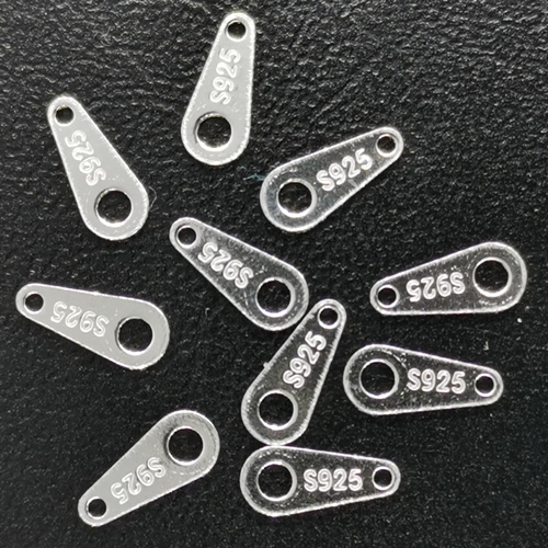 925 Silver 8mm Tags (10 pcs)