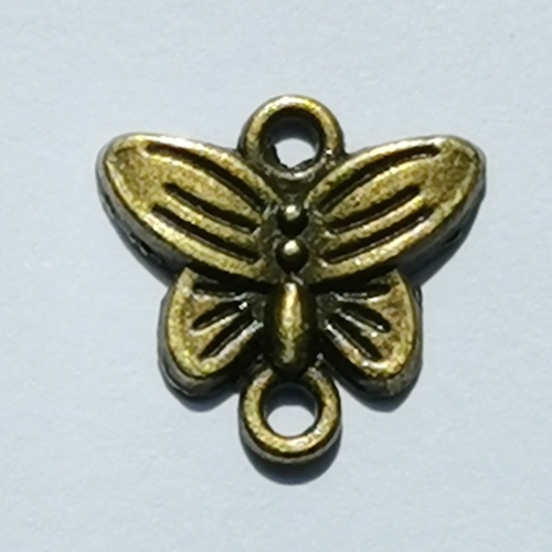 Charm - Antique Gold Butterfly (3pcs)