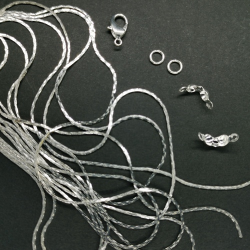 Chain Silver Plated Crimpable chain www.thesouthamptonbeadshop