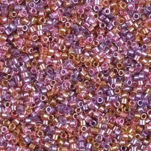 Miyuki Delica - DB982 Lined Purple Salmon Mix