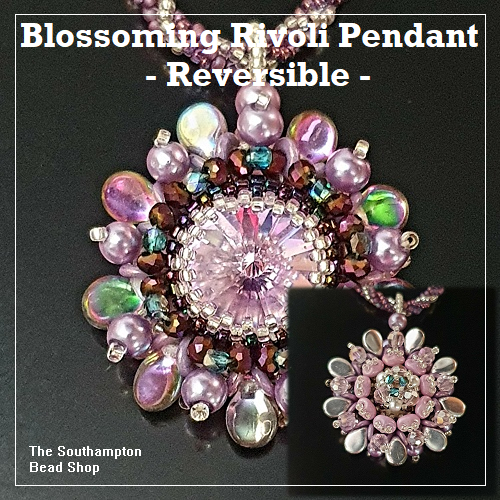 Project Kit - Blossoming Rivoli Pendant Lilac & Pink