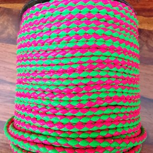 PVC Cord - Hot pink/Green