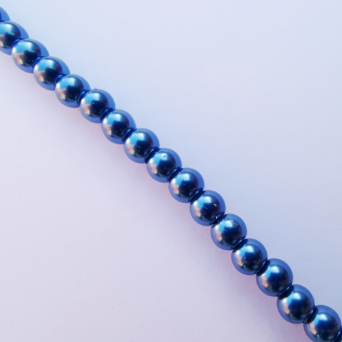 6mm Glass Pearl - Cornflower Blue