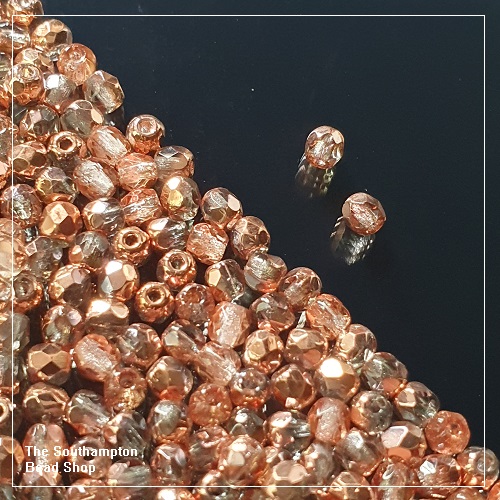 Preciosa Fire Polished Beads 2mm - Crystal Capri Gold