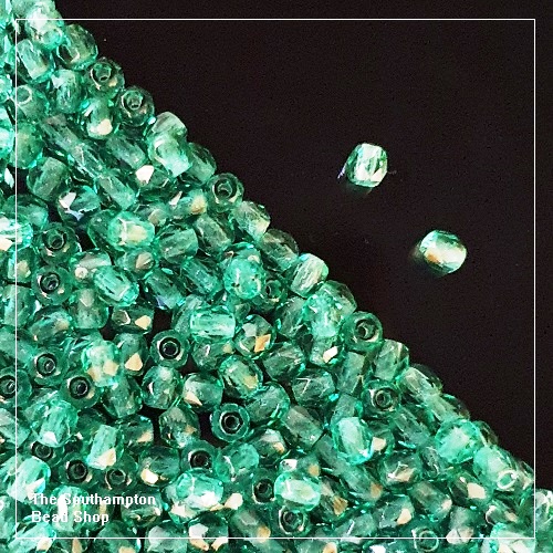 Preciosa Fire Polished Beads 3mm - Emerald