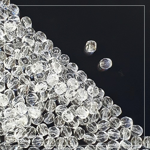 Preciosa Fire Polished Beads 3mm - Crystal
