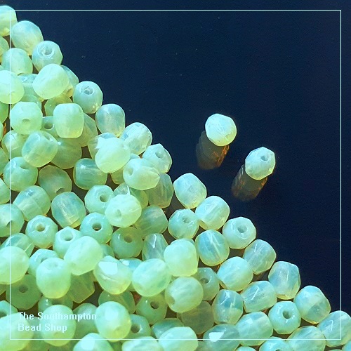 Preciosa Fire Polished Beads 3mm - Lime Green Opal