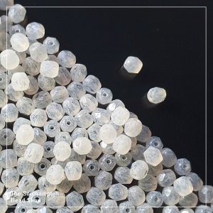 Preciosa Fire Polished Beads 4mm - White Opal