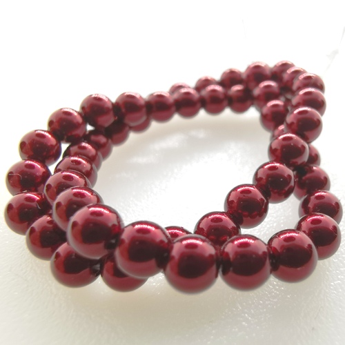 Preciosa Nacre Crystal Round pearls 6mm - Bordeaux