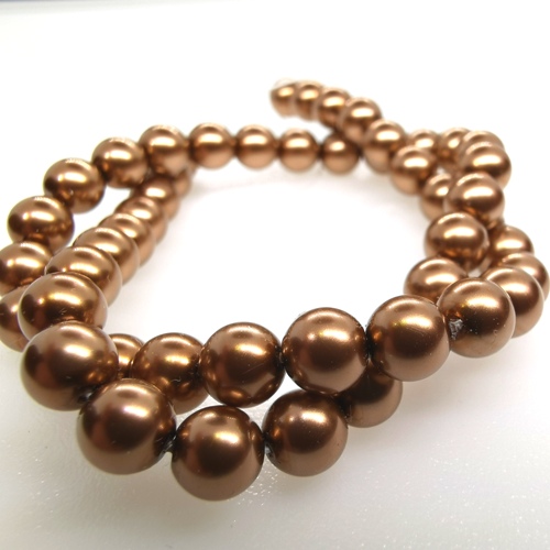 Preciosa Nacre Crystal Round pearls 6mm - Bronze