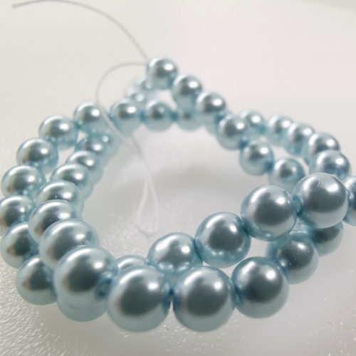 Preciosa Nacre Crystal Round pearls 6mm - Light Blue