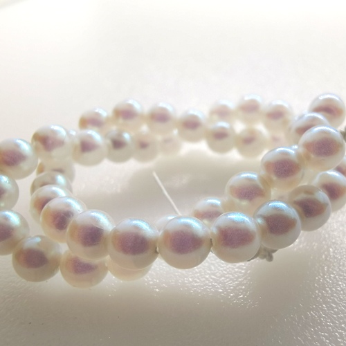 Preciosa Nacre Crystal Round pearls 6mm - Pearlescent White
