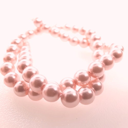 Preciosa Nacre Crystal Round pearls 4mm - Rosaline
