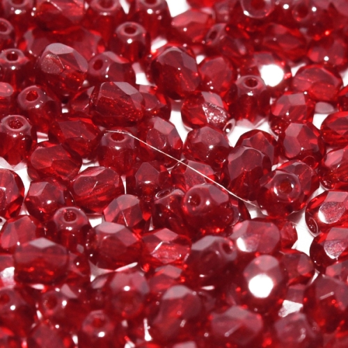 Preciosa Fire Polished Beads 4mm - Ruby