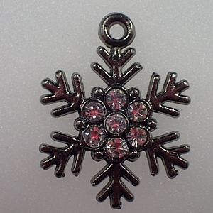 Snowflake-charm-Gunmetal