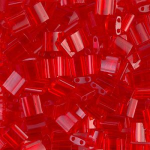 Miyuki Tila Beads - TL140 Transparent Red