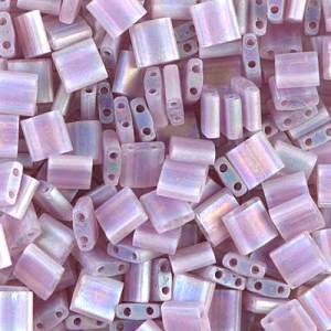 Miyuki Tila Beads - TL142FR Matte transparent Smoke Amethyst AB