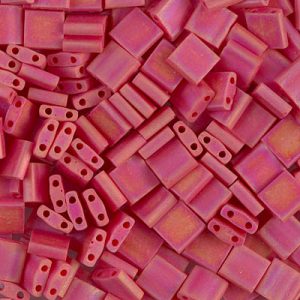 Miyuki Tila Beads - TL408FR Matte Opaque Red AB