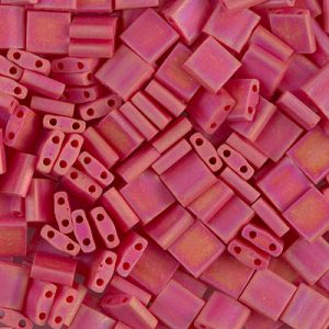 Miyuki Tila Beads - TL408FR Matte Opaque Red AB