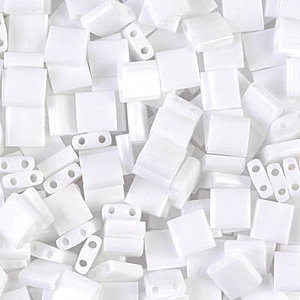 Miyuki Tila Beads - TL402 Opaque White