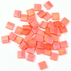 Miyuki Tila Beads - TL406FR Matte Opaque Orange AB