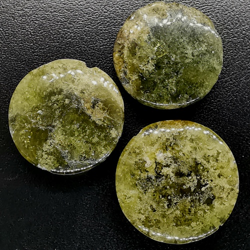 Tsavorite Green Garnet Large coins (3pcs)