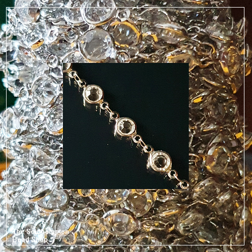 Chain-Bezel Crystal-Rhodium plated-Crystal (50cm)