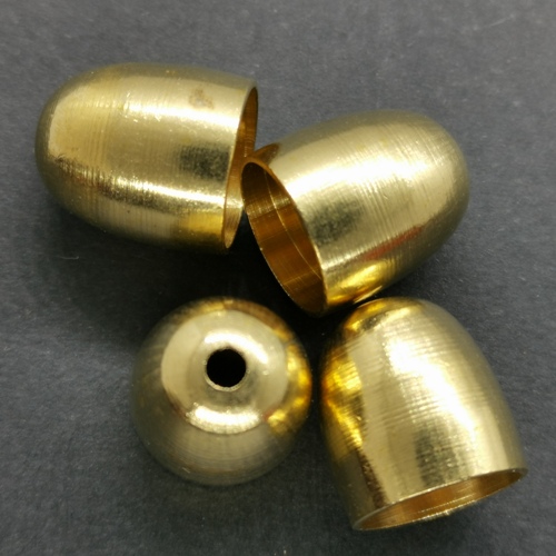 No Loop Bullet End Caps - 2 Gold Plated