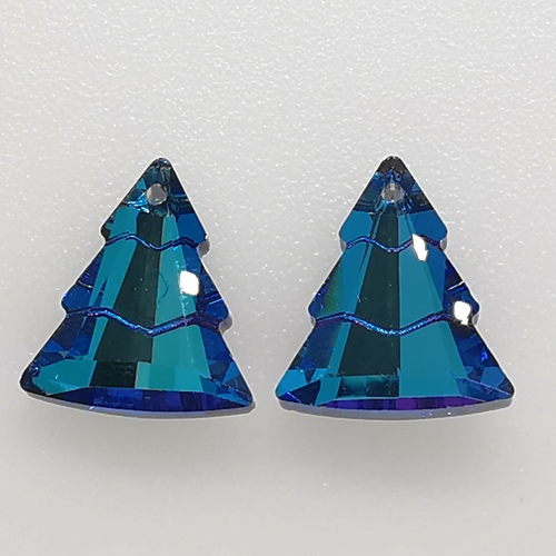 Christmas Tree Pendants - Bermuda Blue (2pcs)