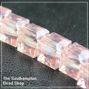 Chinese 6mm Cube Crystals - Rosaline