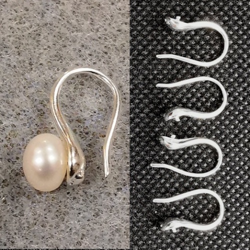 Half Drill Earring Hooks S/P