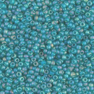 Miyuki Seed Beads - 11-92405FR Matte Transparent Teal AB