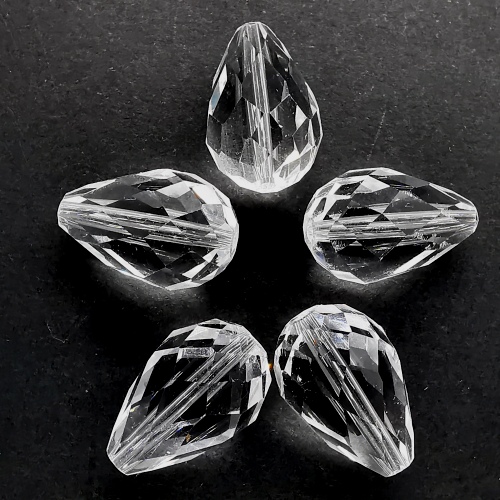 18x12mm Faceted Crystal Drops (pack of 5)