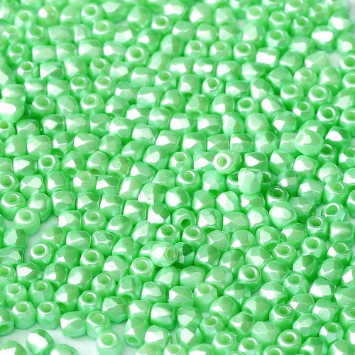 Preciosa Fire Polished Beads 2mm - Alabaster Pastel Light Green