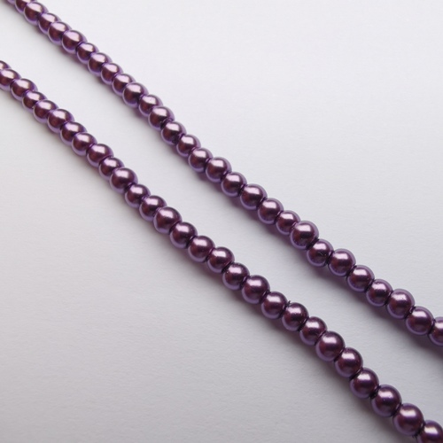 3mm Glass Pearl - Dark lilac