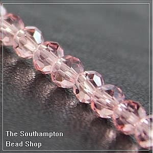Chinese 4mm Round Crystals - Salmon