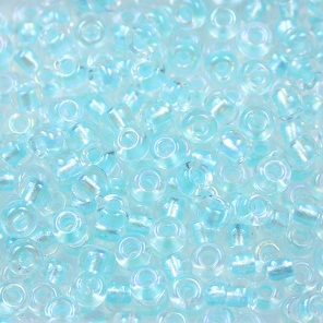 Miyuki Seed Bead - 6-93638 Pearlized Crystal AB/Lt Aqua