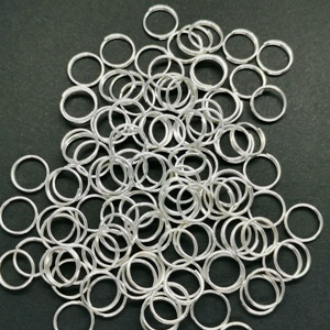 8mm Split Rings Silver Plated - www.thesouthamptonbeadshop.co.uk